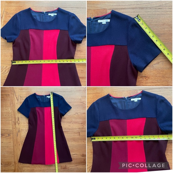 Boden Panel Patsy Colorblock Short Casual Wool Blend Dress size 10 - Picture 13 of 13